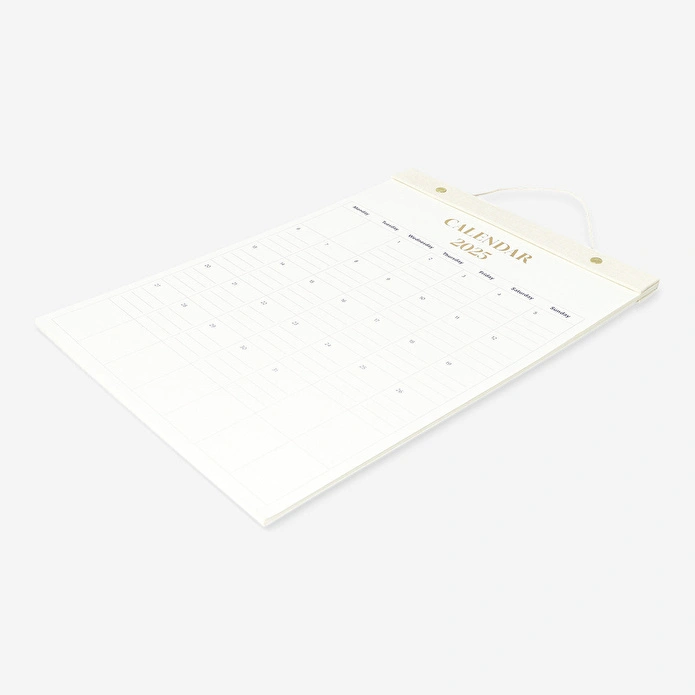 Flying Tiger Copenhagen Beyaz 2025 Duvar Takvimi 27 cm x 38,4 cm