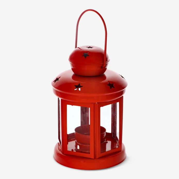 Flying Tiger Copenhagen Kırmızı Fener Şeklinde Tealight Mumluk