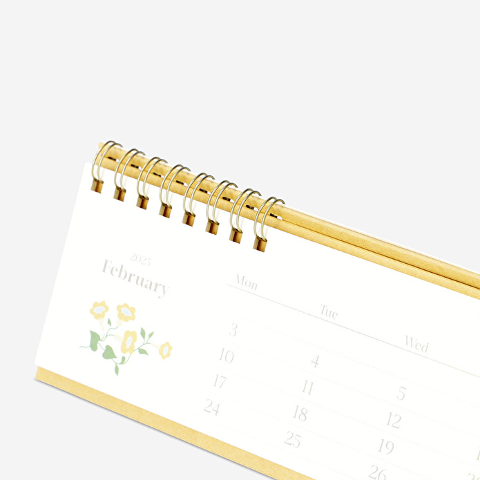 Flying Tiger Copenhagen Spiralli 2025 Aylık Masaüstü Takvimi