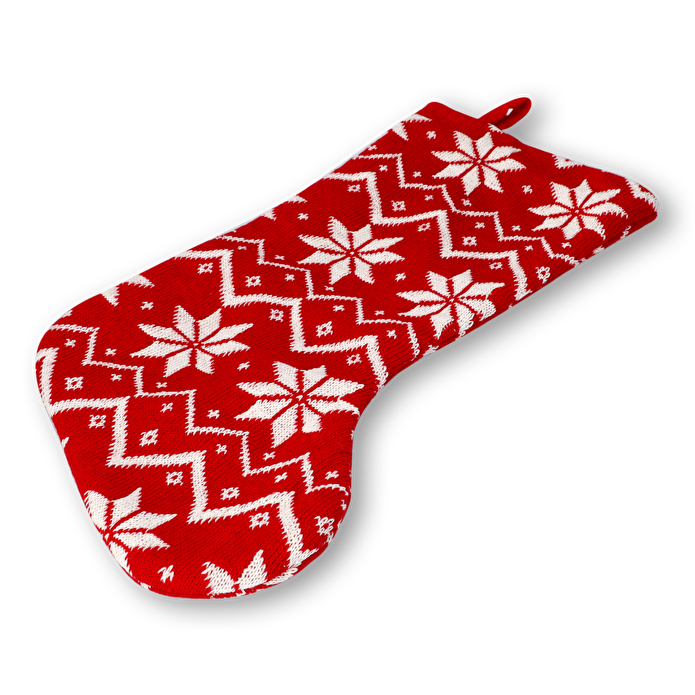 Flying Tiger Copenhagen Kar Tanesi Desenli Kırmızı Yılbaşı Çorabı