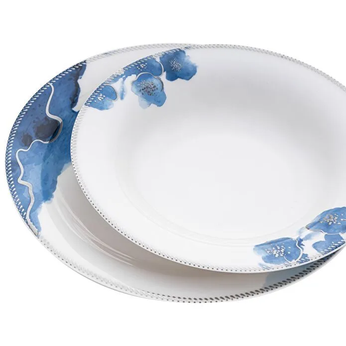 Jumbo Blue Garden 24 Parça 6 Kişilik Yemek Takımı