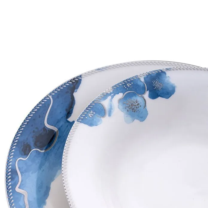 Jumbo Blue Garden 24 Parça 6 Kişilik Yemek Takımı