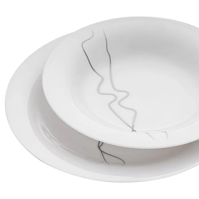 Jumbo Efect Platin 60 Parça 12 Kişilik Platin Yemek Takımı