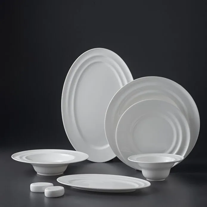 Jumbo Aqua Beyaz 58 Parça 12 Kişilik Yemek Takımı