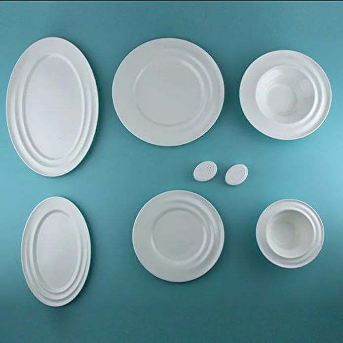 Jumbo Aqua Beyaz 58 Parça 12 Kişilik Yemek Takımı