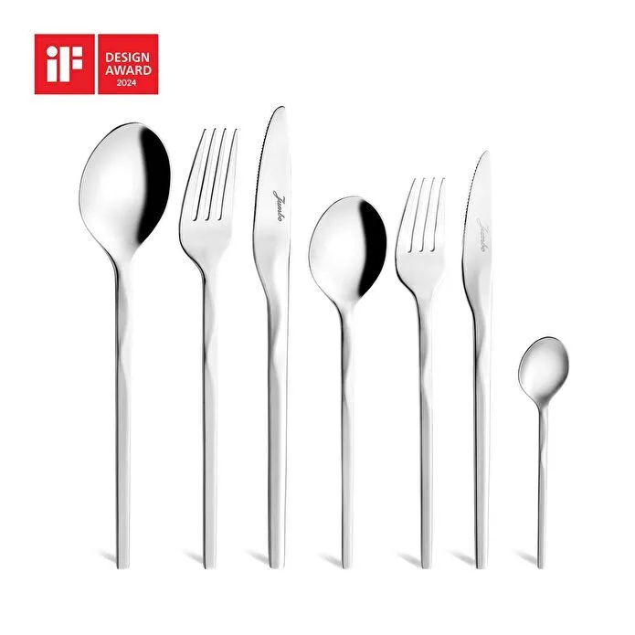 Jumbo Fluctus 84 Parça 12 Kişilik Çelik Çatal Kaşık Bıçak Takımı