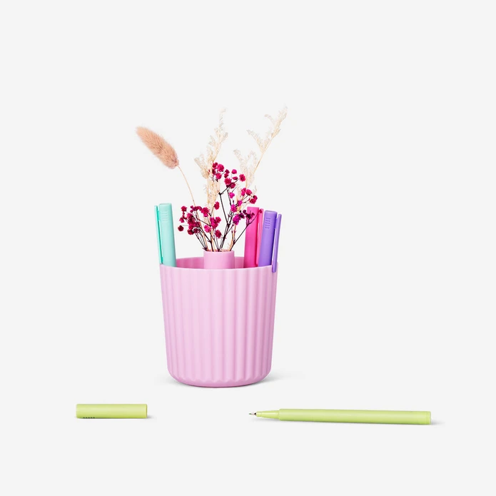 Flying Tiger Copenhagen Pembe Plastik Çok Amaçlı Kalemlik