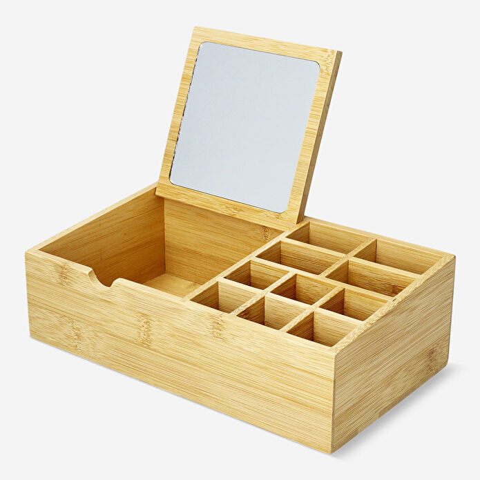 Flying Tiger Copenhagen Aynalı Ahşap Makyaj Malzemesi Düzenleyici