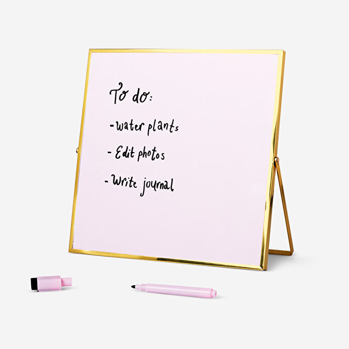 Flying Tiger Copenhagen Gold Çerçeveli Mıknatıslı Yazı Tahtası