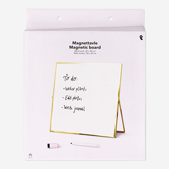 Flying Tiger Copenhagen Gold Çerçeveli Mıknatıslı Yazı Tahtası