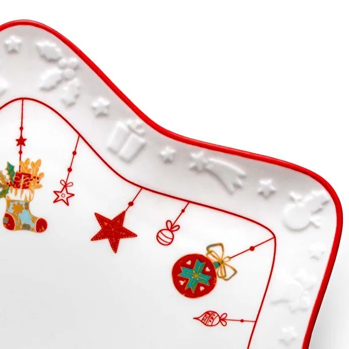 Jumbo Janus 2'li Yıldız Desenli Tabak