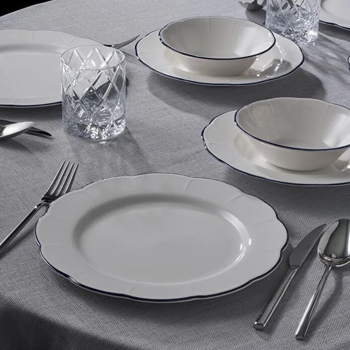 Jumbo Dark Blue Line 18 Parça 6 Kişilik Yemek Takımı