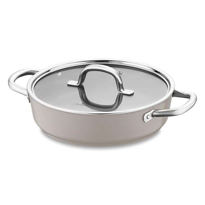 Jumbo Swiss Crystal Bej İndüksiyon Tabanlı Karnıyarık Tenceresi 24 cm