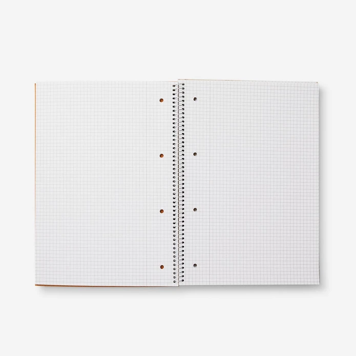 Flying Tiger Copenhagen Spiralli Kareli Kraft Kapaklı Defter A4