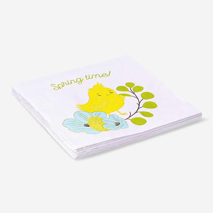 Flying Tiger Copenhagen 16'lı Kuş Desenli Pembe Peçete 16,5 cm x 16,5 cm