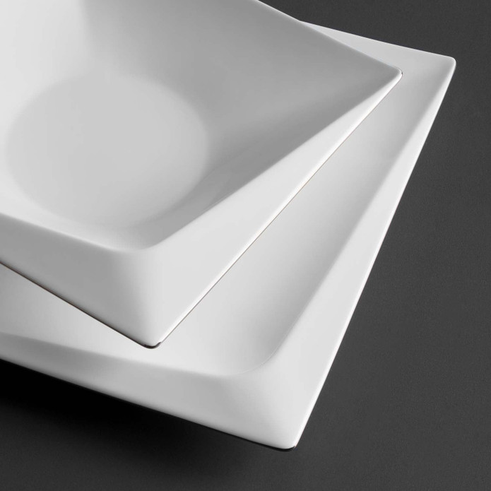Jumbo Fold Platin 58 Parça 12 Kişilik Kare Yemek Takımı