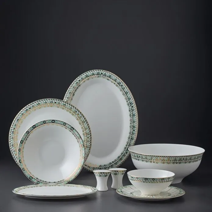 Jumbo Green Glamor 58 Parça 12 Kişilik Yemek Takımı