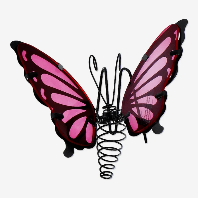 Flying Tiger Copenhagen Pembe Metal Kelebek Şeklinde Saksı Süsü