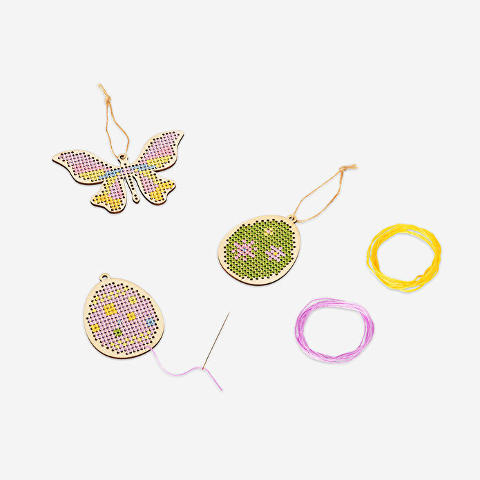 Flying Tiger Copenhagen Kendin Yap Nakışlı Paskalya Süsleri