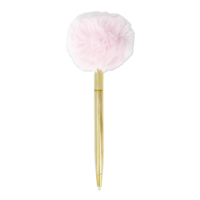 Flying Tiger Copenhagen Pembe Ponpon Detaylı Gold Tükenmez Kalem