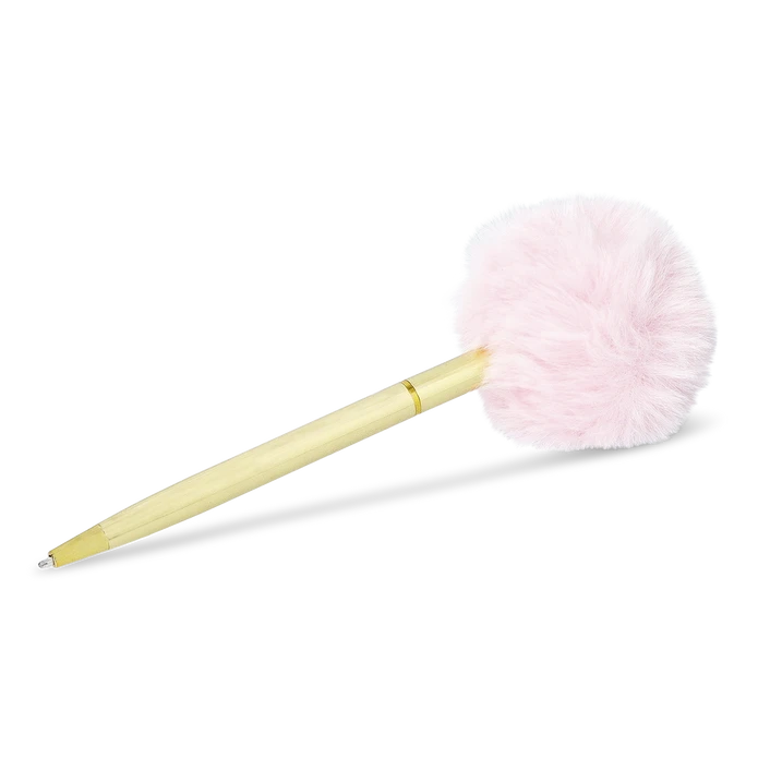 Flying Tiger Copenhagen Pembe Ponpon Detaylı Gold Tükenmez Kalem