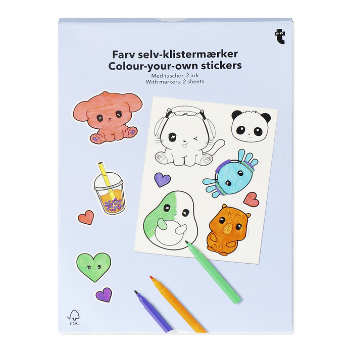 Flying Tiger Copenhagen Boya Kalemli Sticker Boyama Kiti