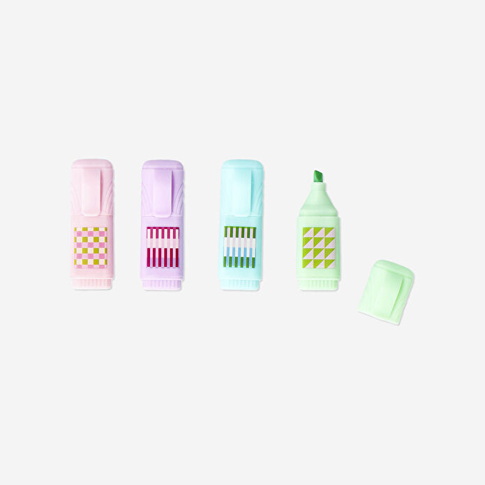 Flying Tiger Copenhagen 4'lü Çok Renkli Fosforlu Kalem Seti