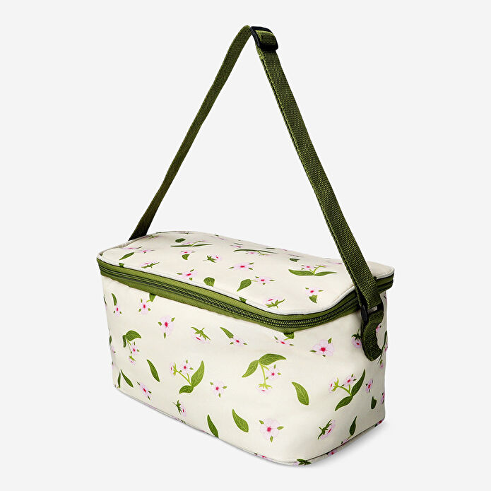 Flying Tiger Copenhagen Kiraz Çiçeği Desenli Bej Soğutucu Çanta