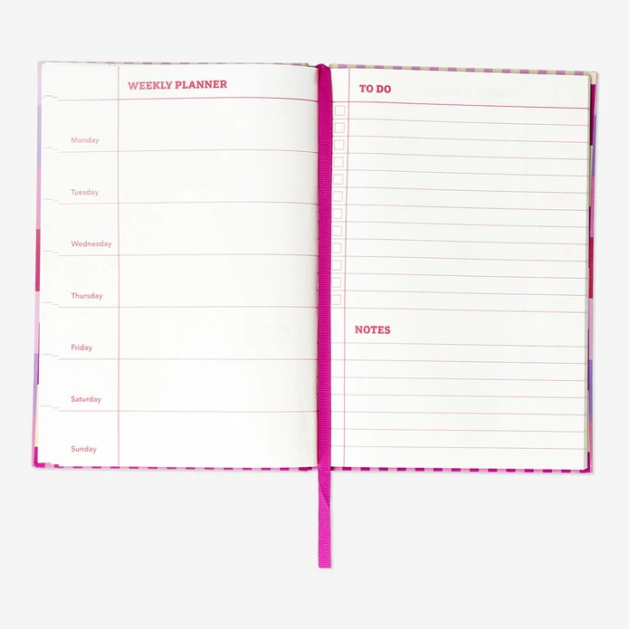 Flying Tiger Copenhagen Pembe Çizgili Haftalık Planlayıcı Defter