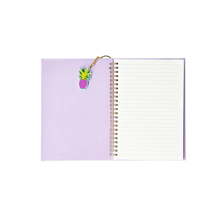 Flying Tiger Copenhagen Ananas Detaylı Mor Defter