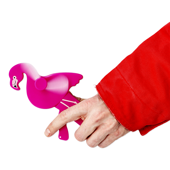 Flying Tiger Copenhagen Pembe Filamingo Şeklinde El Vantilatörü