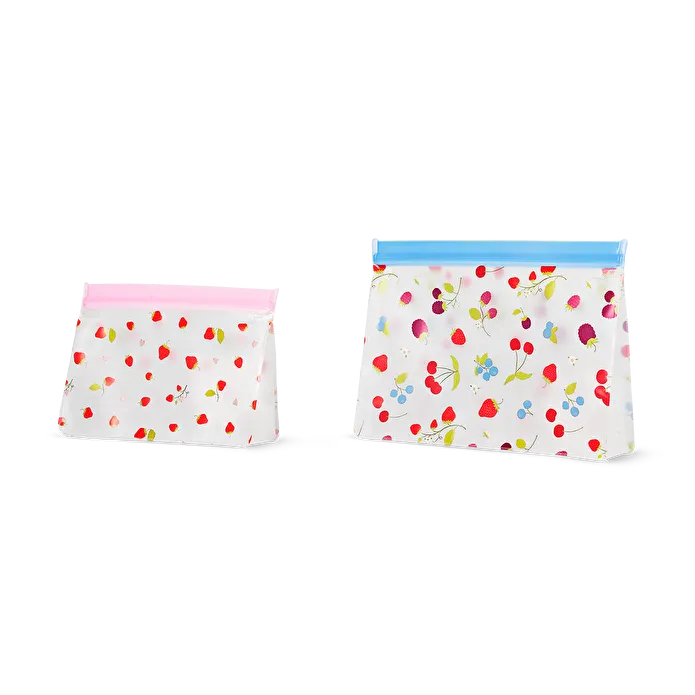 Flying Tiger Copenhagen 2'li Meyve Desenli Kilitli Poşet