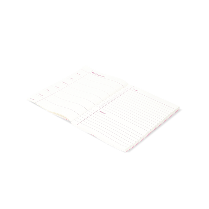 Flying Tiger Copenhagen Pembe Kiraz Desenli Haftalık Planlayıcı Defter