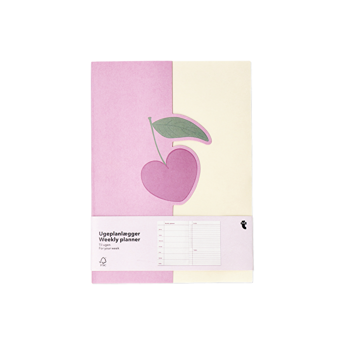 Flying Tiger Copenhagen Pembe Kiraz Desenli Haftalık Planlayıcı Defter