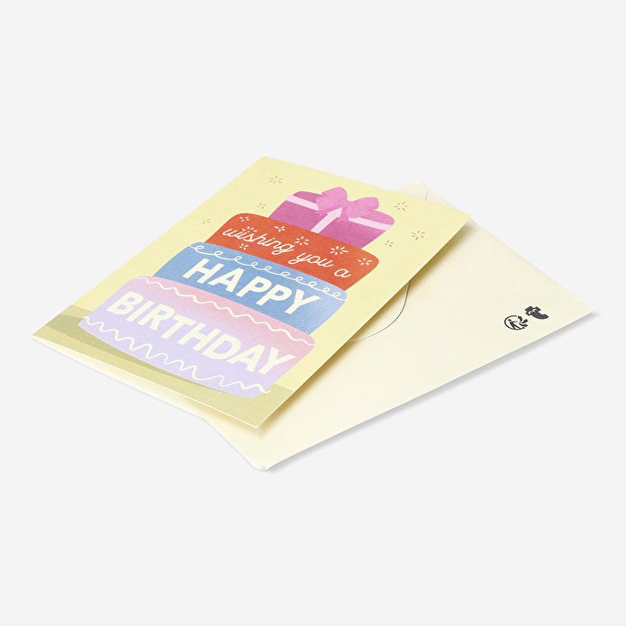 Flying Tiger Copenhagen Pasta Desenli Sarı Doğum Günü Kartı