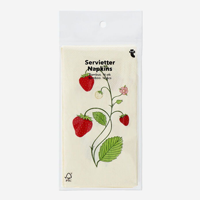 Flying Tiger Copenhagen 16'lı Çilek Desenli Kokteyl Peçetesi