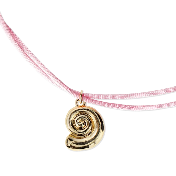 Flying Tiger Copenhagen Gold Deniz Kabuğu Detaylı Pembe Kolye