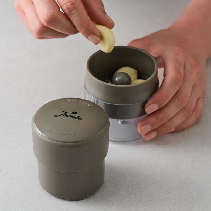 Jumbo Smart Grey Hazneli Sarımsak Ezici