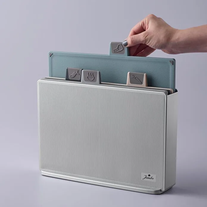 Jumbo Smart Grey Standlı 4'lü Kesme Tahtası Seti