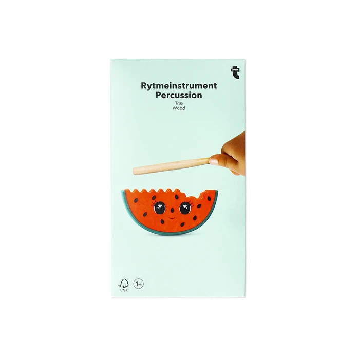 Flying Tiger Copenhagen Kırmızı Ahşap Karpuz Şeklinde Vurmalı Çalgı