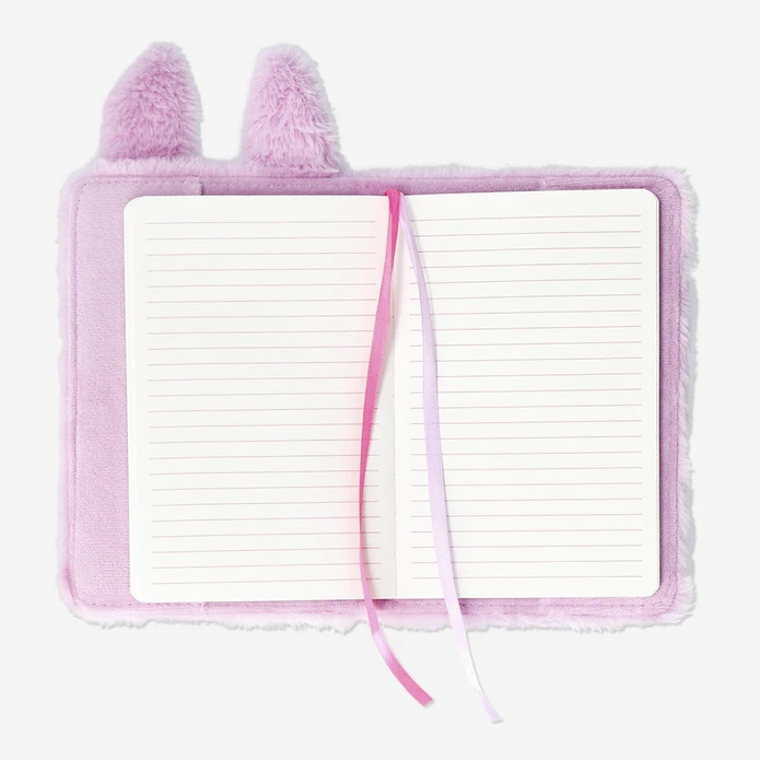 Flying Tiger Copenhagen Pembe Peluş Kedi Kaplamalı Defter
