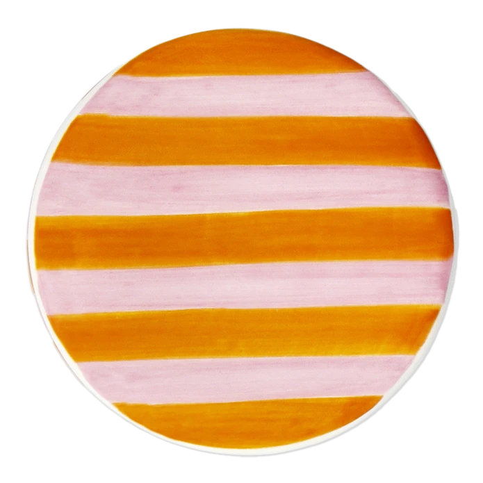 Flying Tiger Copenhagen Pembe Turuncu Kapaklı Seramik Kavanoz