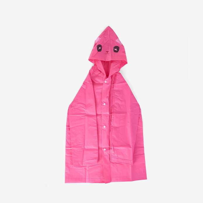 Flying Tiger Copenhagen Pembe Kedi Şeklinde Yağmurluk 8-12 Yaş
