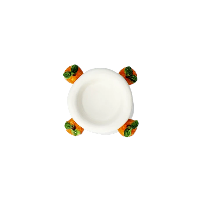 Flying Tiger Copenhagen Turuncu Portakal Detaylı Seramik Tealight Mumluk