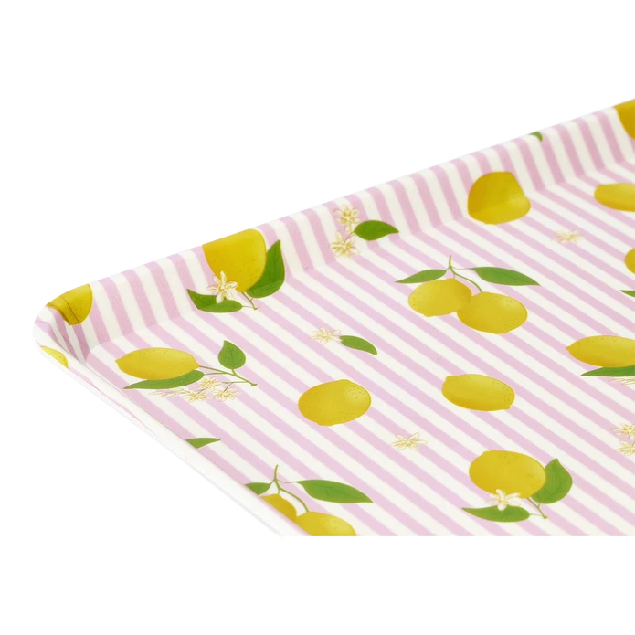 Flying Tiger Copenhagen Sarı Limon Desenli Küçük Tepsi