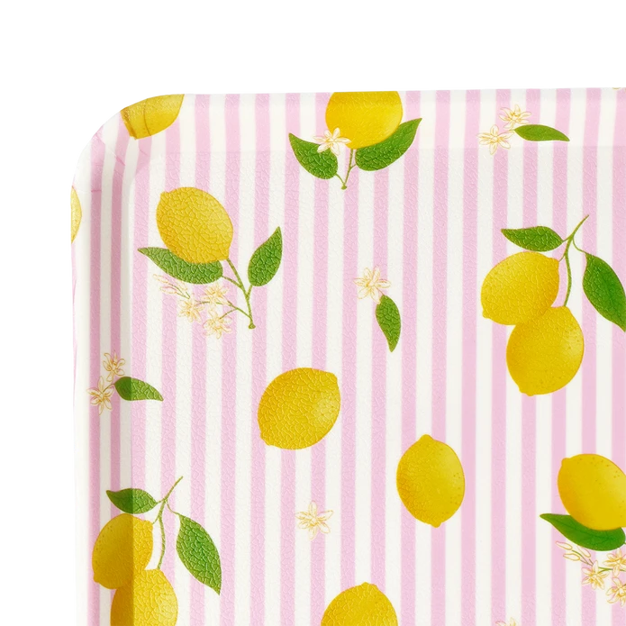 Flying Tiger Copenhagen Sarı Limon Desenli Küçük Tepsi