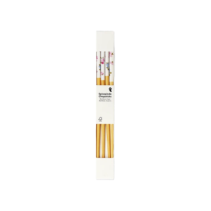 Flying Tiger Copenhagen 2'li Bahar Çiçekleri Desenli Bambu Chopstick
