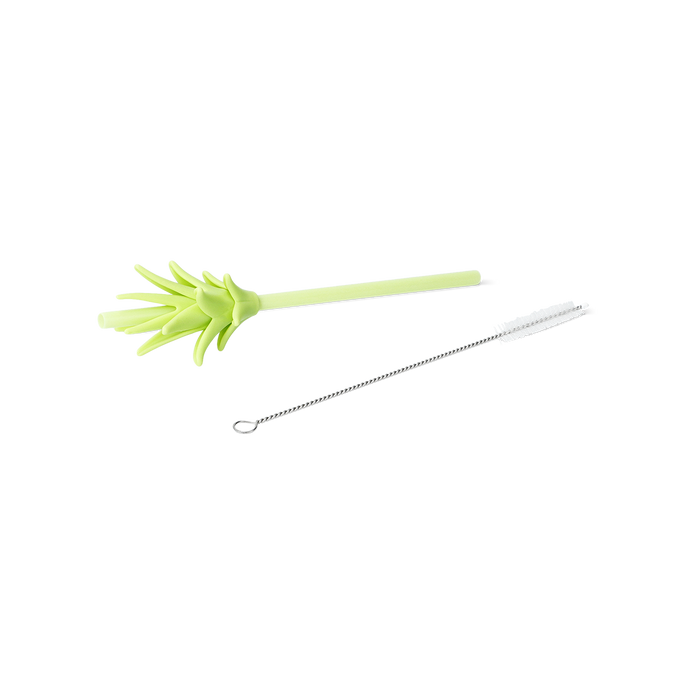 Flying Tiger Copenhagen 4'lü Yeşil Yaprak Detaylı Plastik Pipet