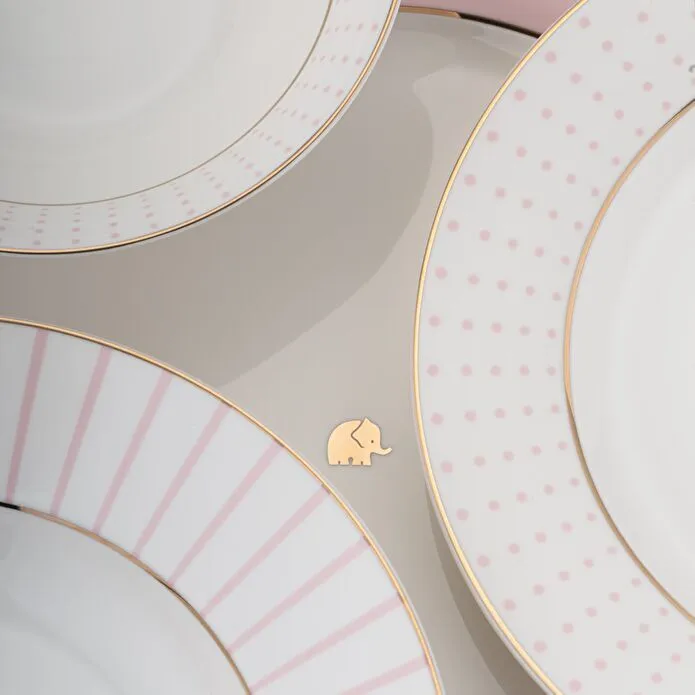 Jumbo Navy 24 Parça 6 Kişilik Yemek Takımı Pink