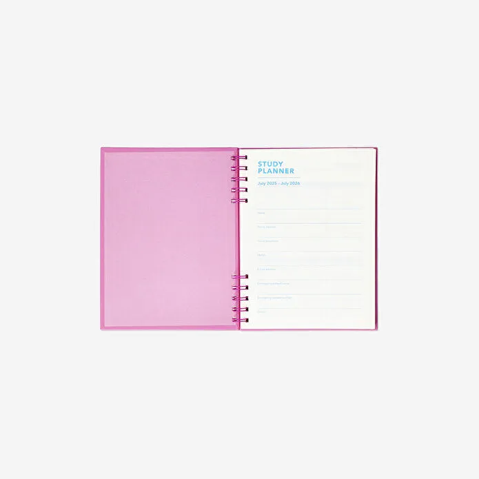 Flying Tiger Copenhagen Pembe Spiralli Akademik Haftalık Planlayıcı